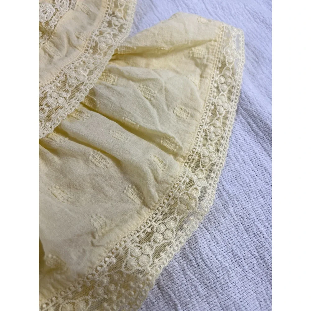 2- Altar'd State Raleigh Layered Lace Shorts Womens XS Denim Mini Academia Boho‎ - Picture 11 of 14